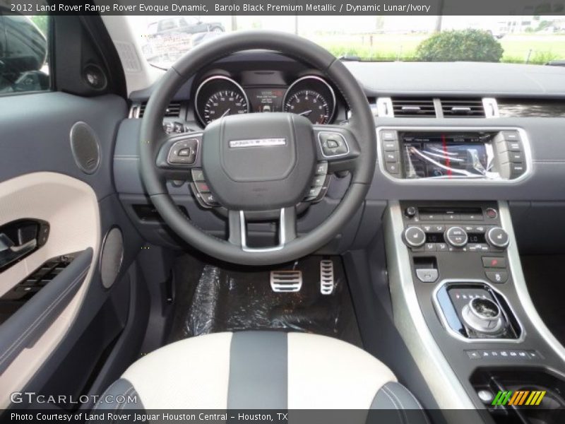 Barolo Black Premium Metallic / Dynamic Lunar/Ivory 2012 Land Rover Range Rover Evoque Dynamic