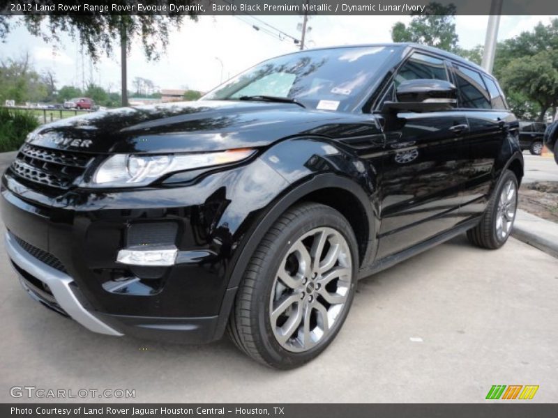 Barolo Black Premium Metallic / Dynamic Lunar/Ivory 2012 Land Rover Range Rover Evoque Dynamic