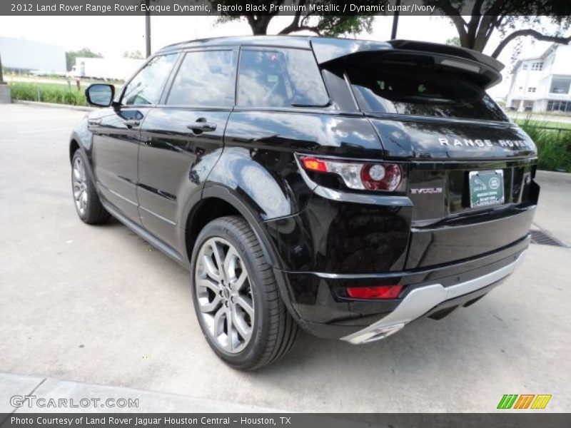 Barolo Black Premium Metallic / Dynamic Lunar/Ivory 2012 Land Rover Range Rover Evoque Dynamic