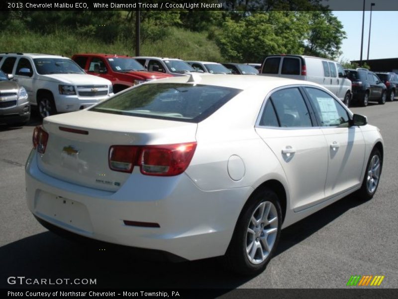 White Diamond Tricoat / Cocoa/Light Neutral 2013 Chevrolet Malibu ECO