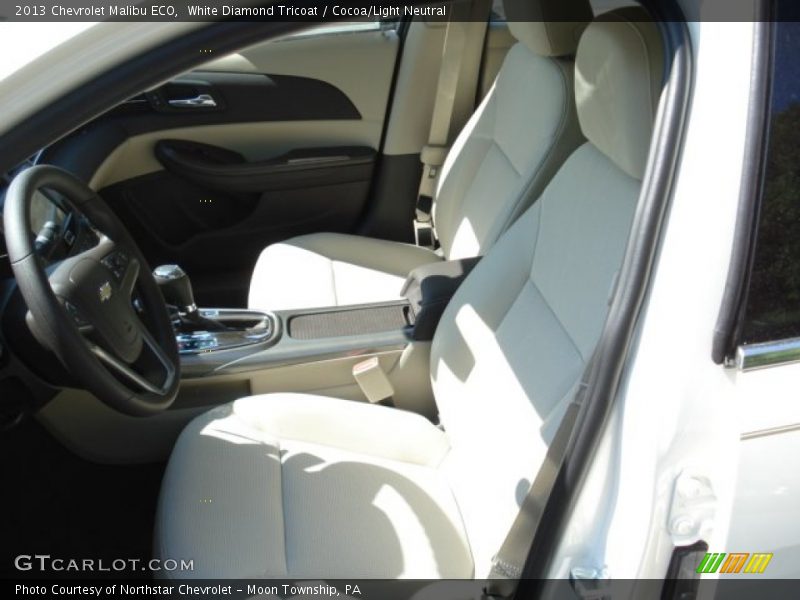 White Diamond Tricoat / Cocoa/Light Neutral 2013 Chevrolet Malibu ECO