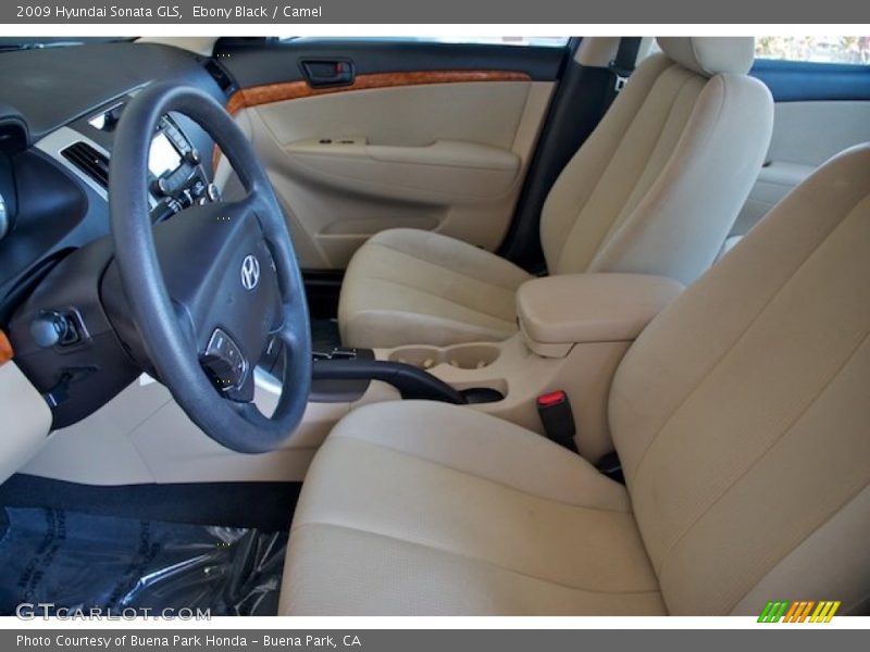 Ebony Black / Camel 2009 Hyundai Sonata GLS