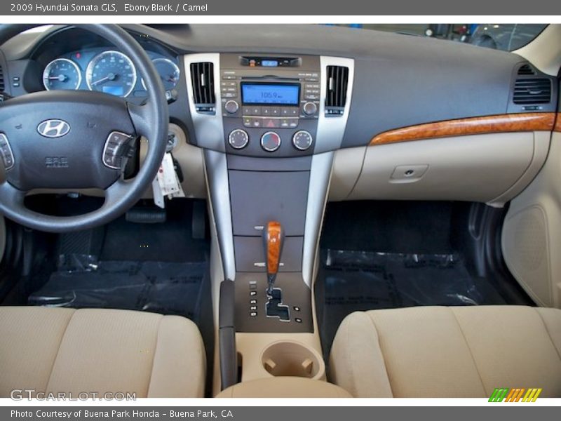 Ebony Black / Camel 2009 Hyundai Sonata GLS