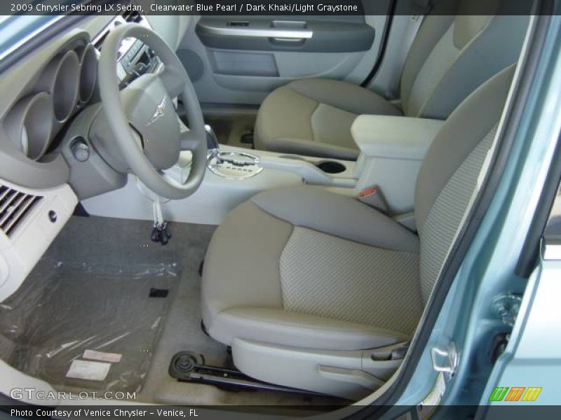 Clearwater Blue Pearl / Dark Khaki/Light Graystone 2009 Chrysler Sebring LX Sedan