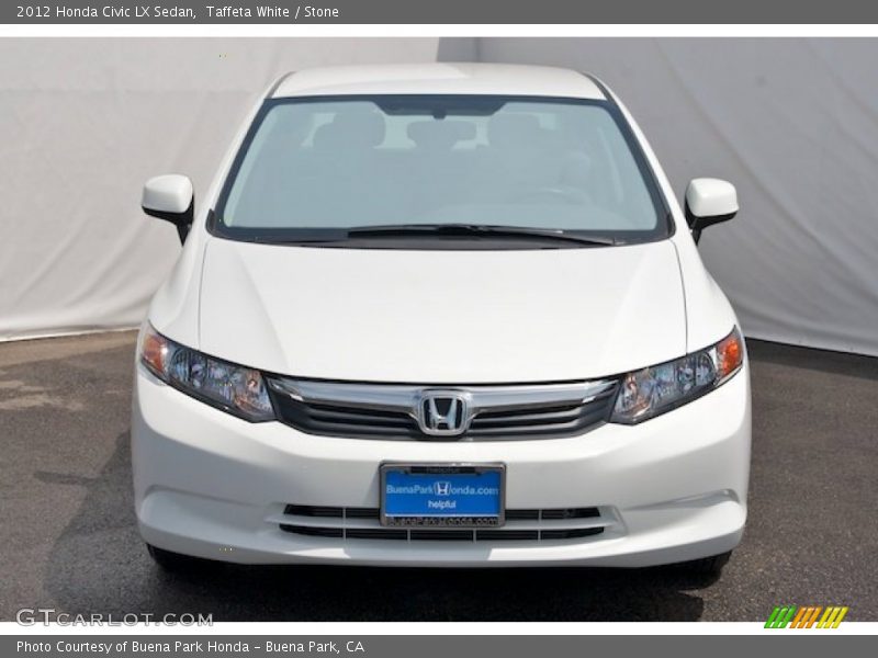 Taffeta White / Stone 2012 Honda Civic LX Sedan