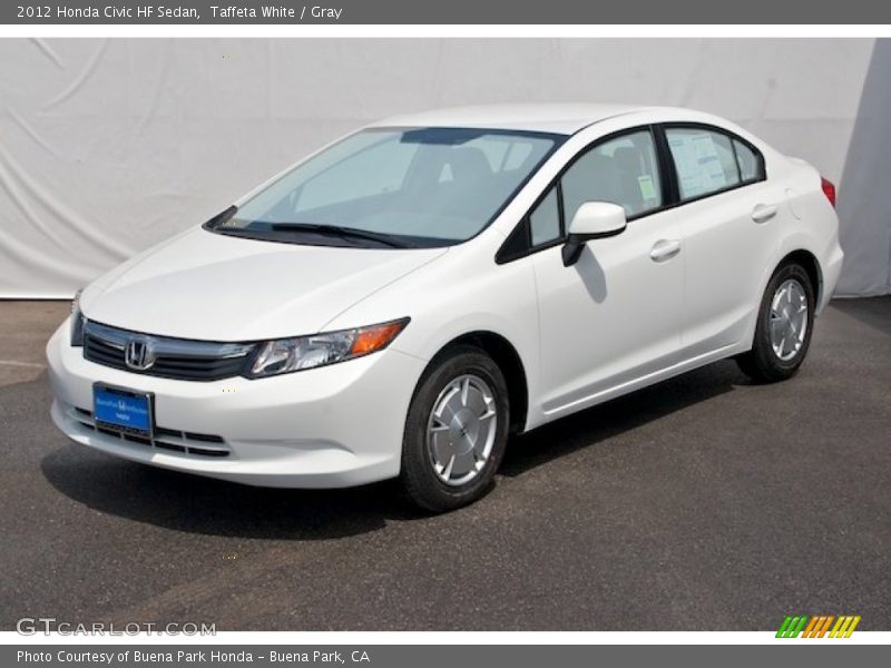 Taffeta White / Gray 2012 Honda Civic HF Sedan
