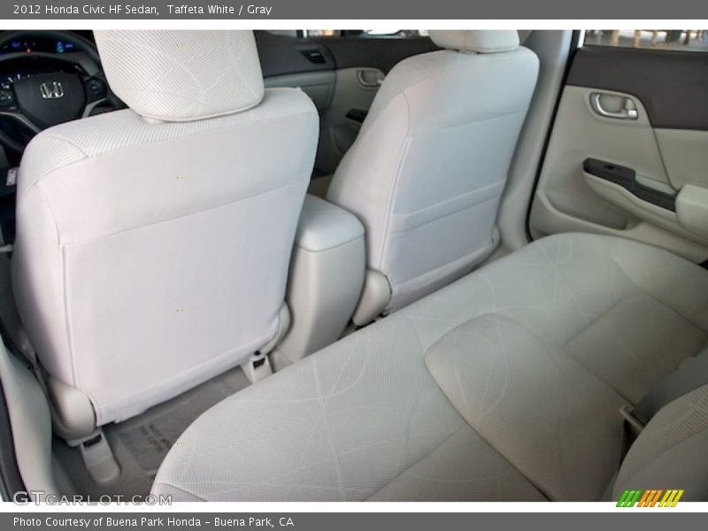 Taffeta White / Gray 2012 Honda Civic HF Sedan