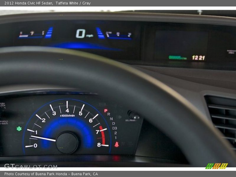 Taffeta White / Gray 2012 Honda Civic HF Sedan