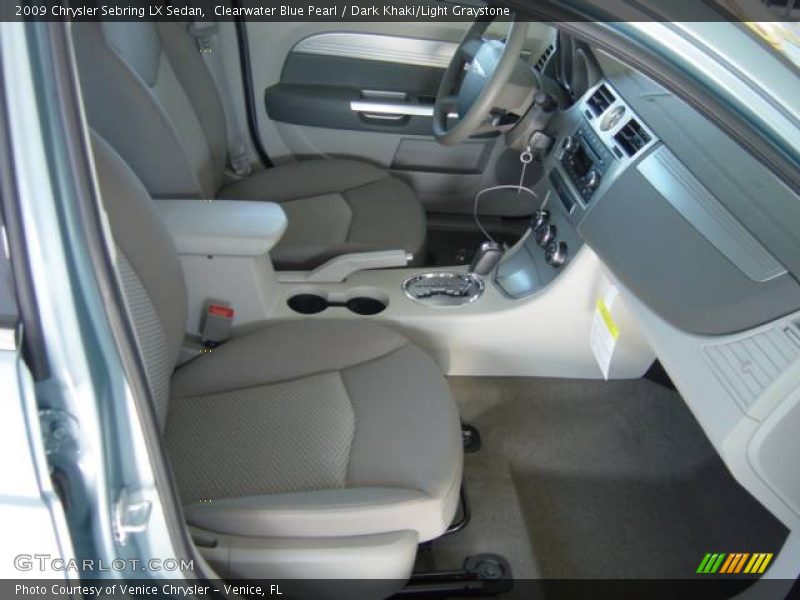 Clearwater Blue Pearl / Dark Khaki/Light Graystone 2009 Chrysler Sebring LX Sedan