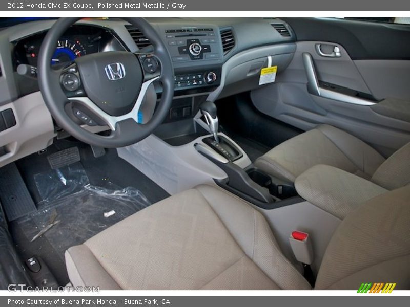 Polished Metal Metallic / Gray 2012 Honda Civic EX Coupe