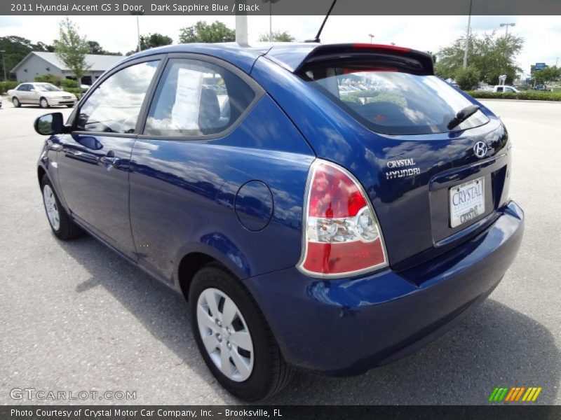 Dark Sapphire Blue / Black 2011 Hyundai Accent GS 3 Door
