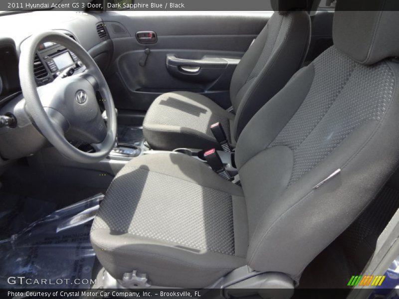 Dark Sapphire Blue / Black 2011 Hyundai Accent GS 3 Door