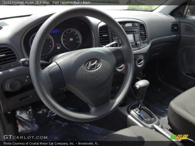 Dark Sapphire Blue / Black 2011 Hyundai Accent GS 3 Door