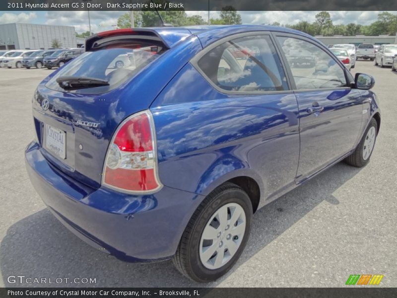 Dark Sapphire Blue / Black 2011 Hyundai Accent GS 3 Door