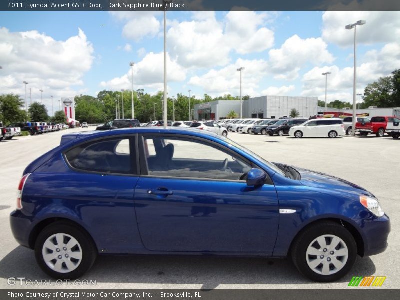 Dark Sapphire Blue / Black 2011 Hyundai Accent GS 3 Door