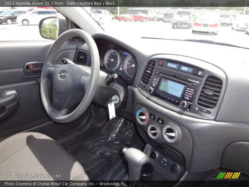 Dark Sapphire Blue / Black 2011 Hyundai Accent GS 3 Door