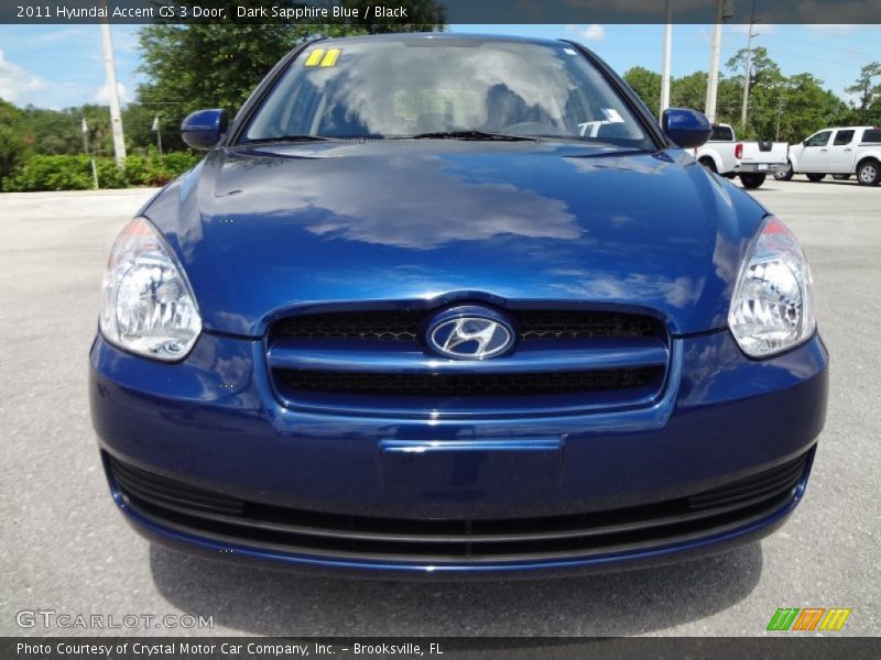 Dark Sapphire Blue / Black 2011 Hyundai Accent GS 3 Door