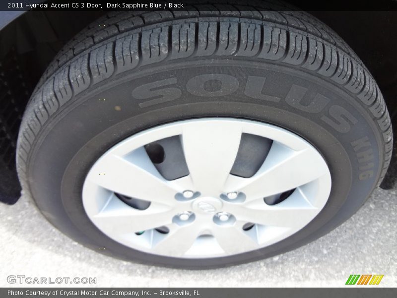 Dark Sapphire Blue / Black 2011 Hyundai Accent GS 3 Door