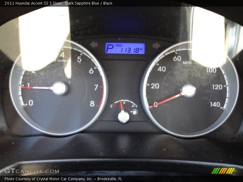 Dark Sapphire Blue / Black 2011 Hyundai Accent GS 3 Door