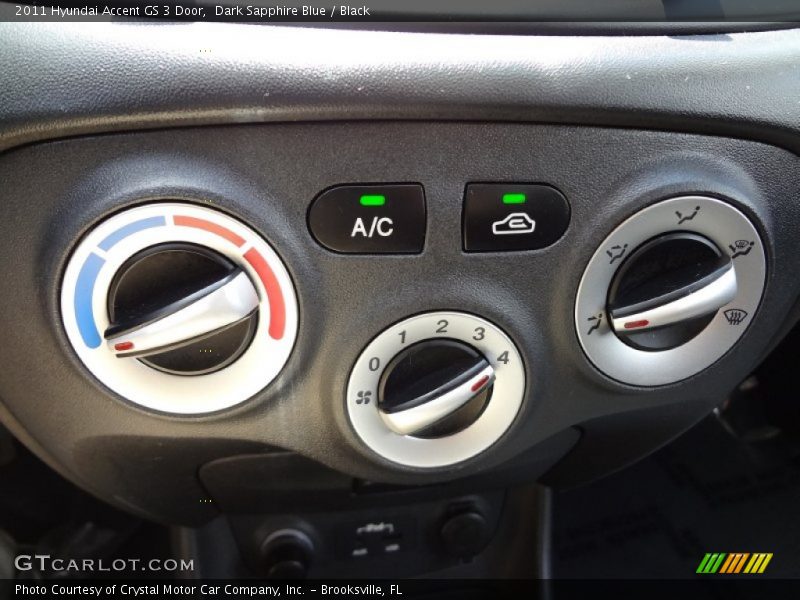 Dark Sapphire Blue / Black 2011 Hyundai Accent GS 3 Door