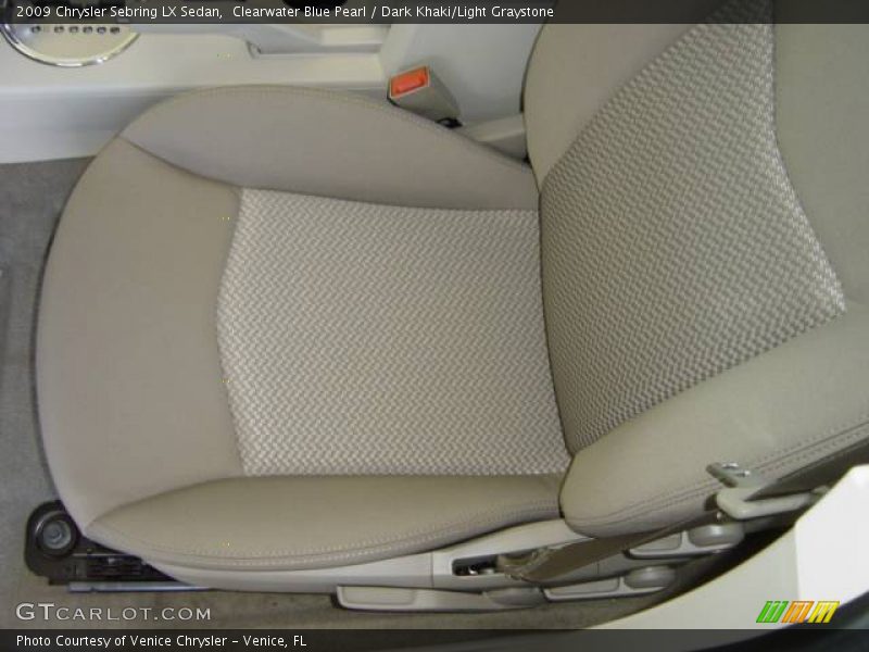 Clearwater Blue Pearl / Dark Khaki/Light Graystone 2009 Chrysler Sebring LX Sedan