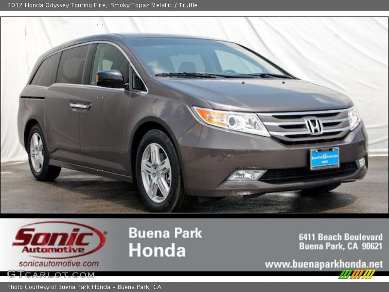 Smoky Topaz Metallic / Truffle 2012 Honda Odyssey Touring Elite