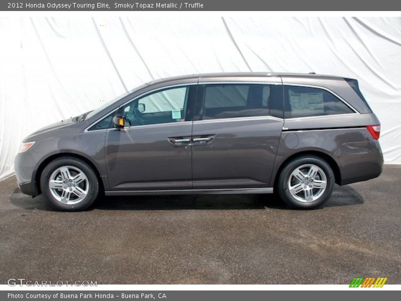 Smoky Topaz Metallic / Truffle 2012 Honda Odyssey Touring Elite