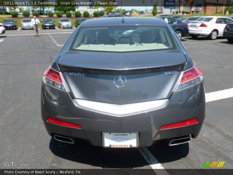Grigio Gray Metallic / Taupe Gray 2011 Acura TL 3.5 Technology