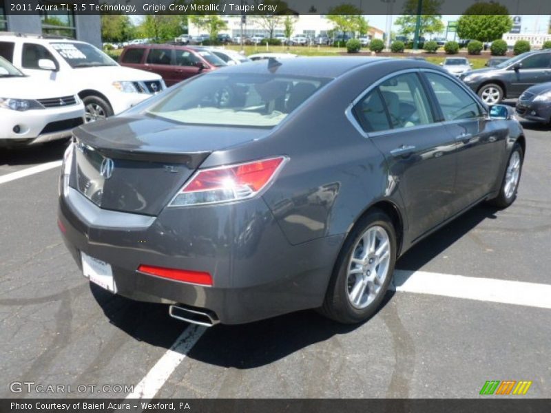 Grigio Gray Metallic / Taupe Gray 2011 Acura TL 3.5 Technology