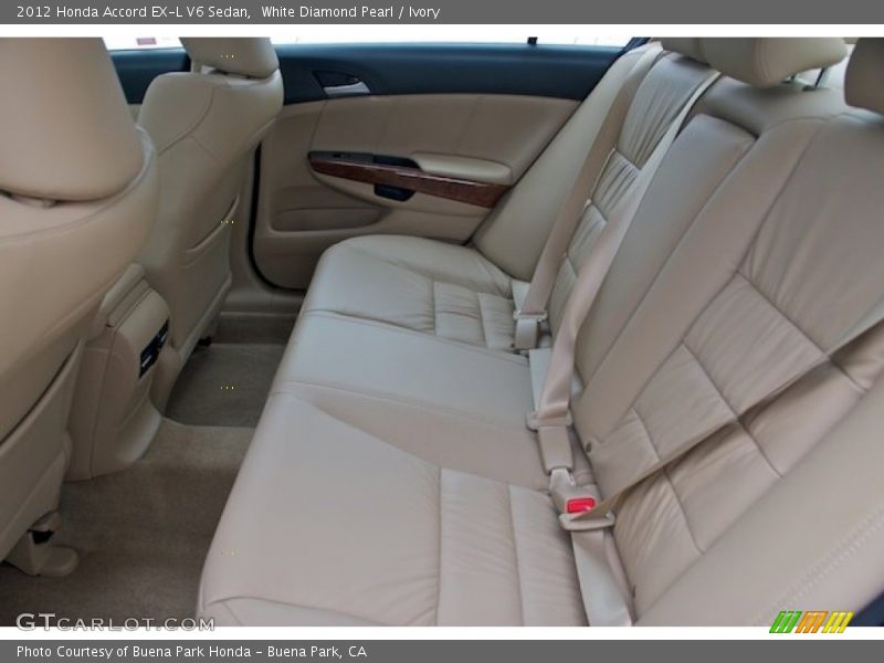 White Diamond Pearl / Ivory 2012 Honda Accord EX-L V6 Sedan