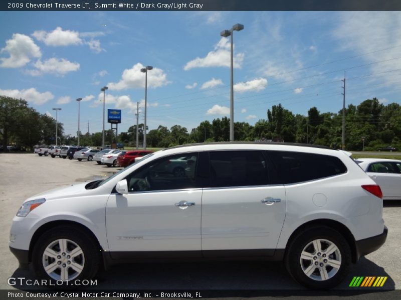 Summit White / Dark Gray/Light Gray 2009 Chevrolet Traverse LT