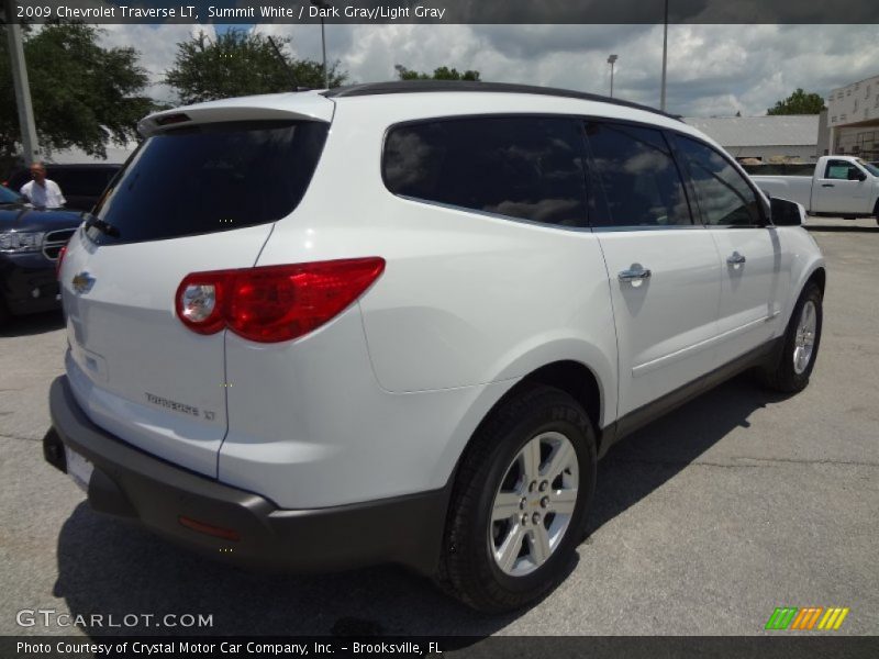 Summit White / Dark Gray/Light Gray 2009 Chevrolet Traverse LT