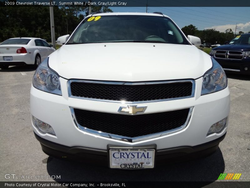 Summit White / Dark Gray/Light Gray 2009 Chevrolet Traverse LT