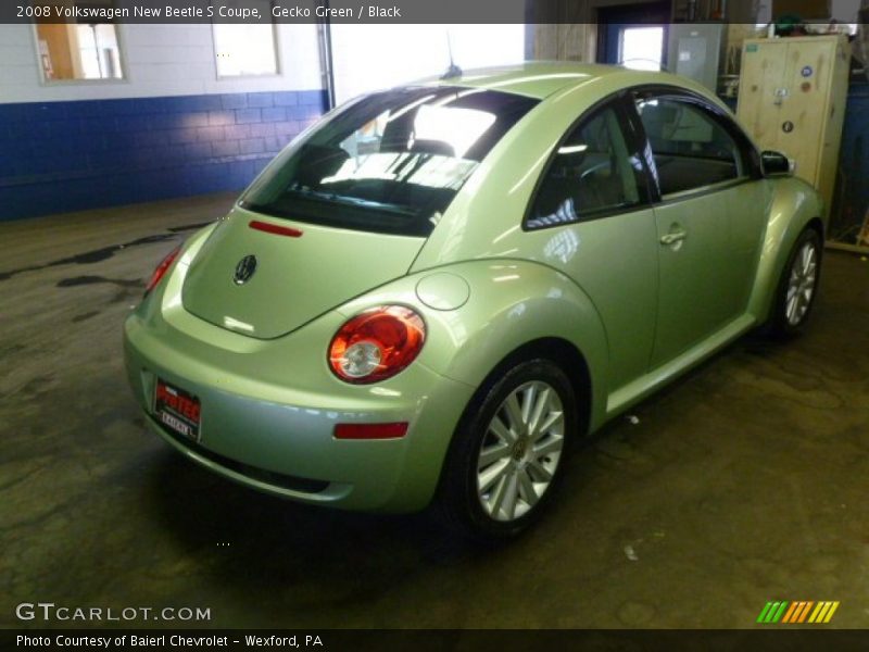 Gecko Green / Black 2008 Volkswagen New Beetle S Coupe