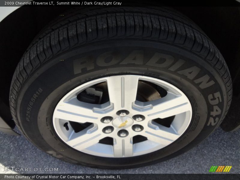 Summit White / Dark Gray/Light Gray 2009 Chevrolet Traverse LT
