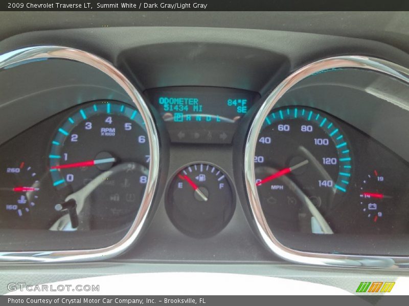 Summit White / Dark Gray/Light Gray 2009 Chevrolet Traverse LT