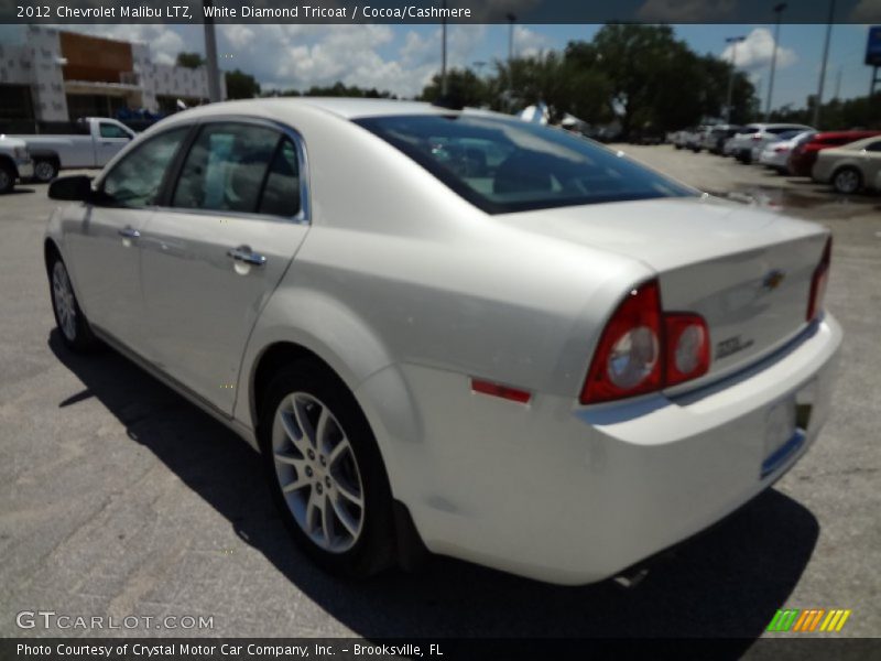 White Diamond Tricoat / Cocoa/Cashmere 2012 Chevrolet Malibu LTZ