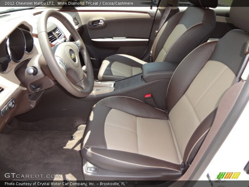 White Diamond Tricoat / Cocoa/Cashmere 2012 Chevrolet Malibu LTZ