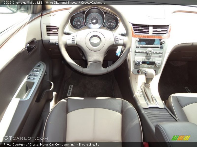 White Diamond Tricoat / Cocoa/Cashmere 2012 Chevrolet Malibu LTZ