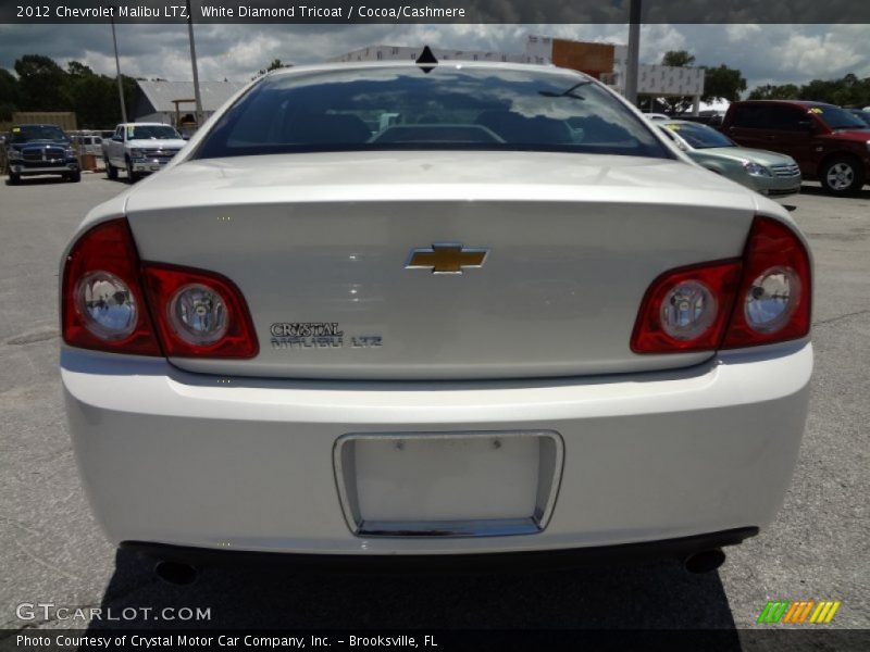White Diamond Tricoat / Cocoa/Cashmere 2012 Chevrolet Malibu LTZ