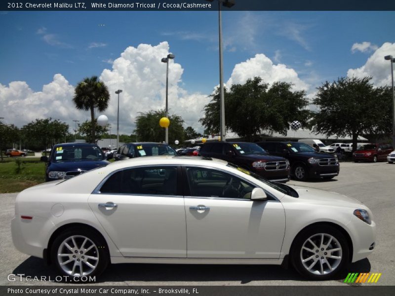 White Diamond Tricoat / Cocoa/Cashmere 2012 Chevrolet Malibu LTZ