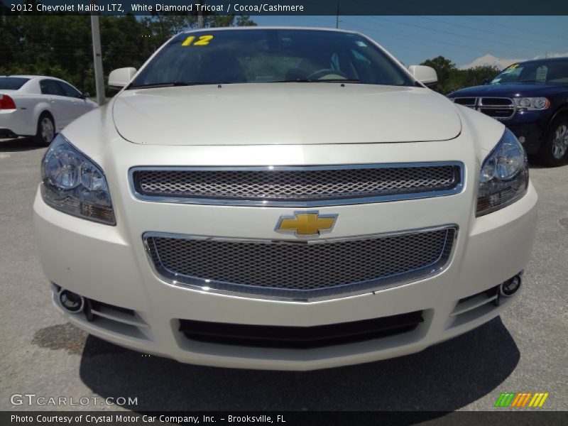 White Diamond Tricoat / Cocoa/Cashmere 2012 Chevrolet Malibu LTZ
