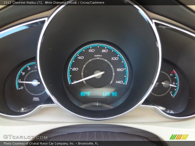 White Diamond Tricoat / Cocoa/Cashmere 2012 Chevrolet Malibu LTZ