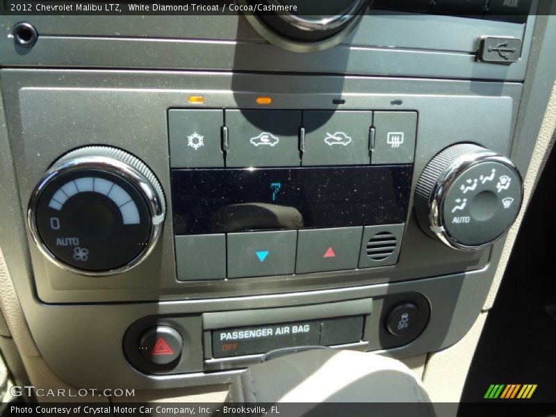 White Diamond Tricoat / Cocoa/Cashmere 2012 Chevrolet Malibu LTZ