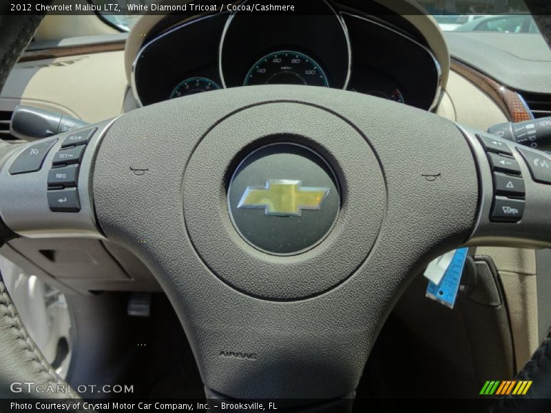 White Diamond Tricoat / Cocoa/Cashmere 2012 Chevrolet Malibu LTZ