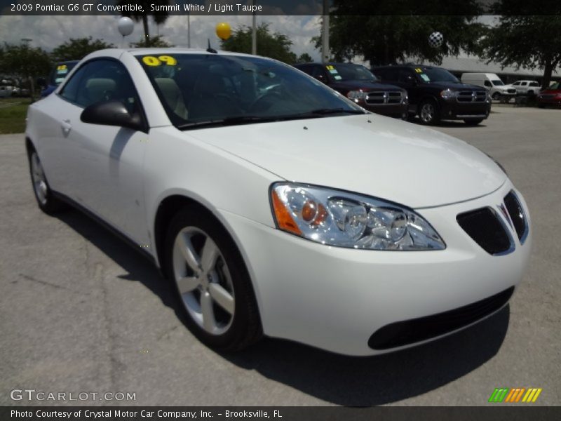 Summit White / Light Taupe 2009 Pontiac G6 GT Convertible