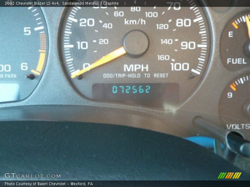 Sandalwood Metallic / Graphite 2002 Chevrolet Blazer LS 4x4