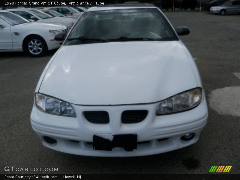 Arctic White / Taupe 1998 Pontiac Grand Am GT Coupe