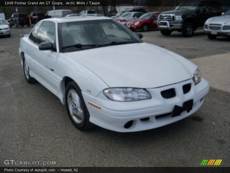 Arctic White / Taupe 1998 Pontiac Grand Am GT Coupe