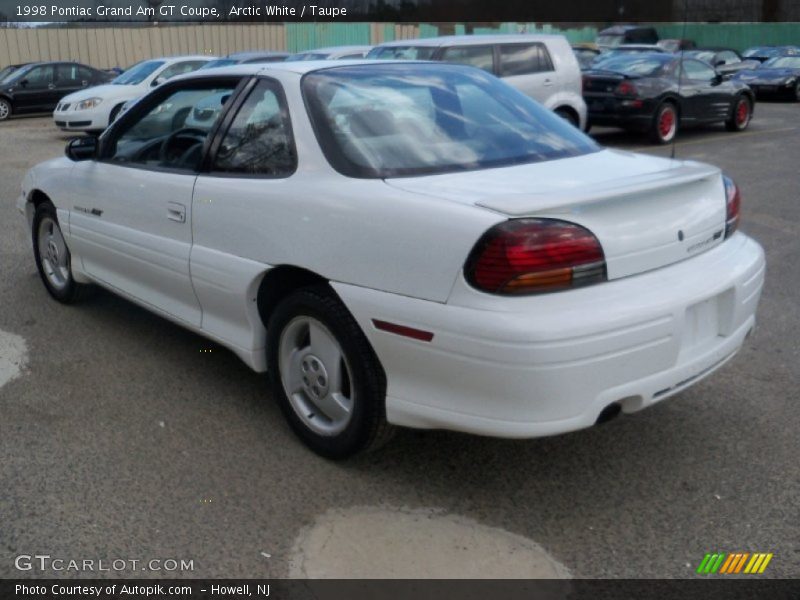 Arctic White / Taupe 1998 Pontiac Grand Am GT Coupe